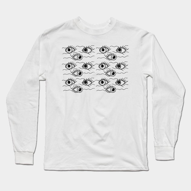 Fish Eyes - Aussie Tangle (See description notes re colour options) Long Sleeve T-Shirt by Heatherian